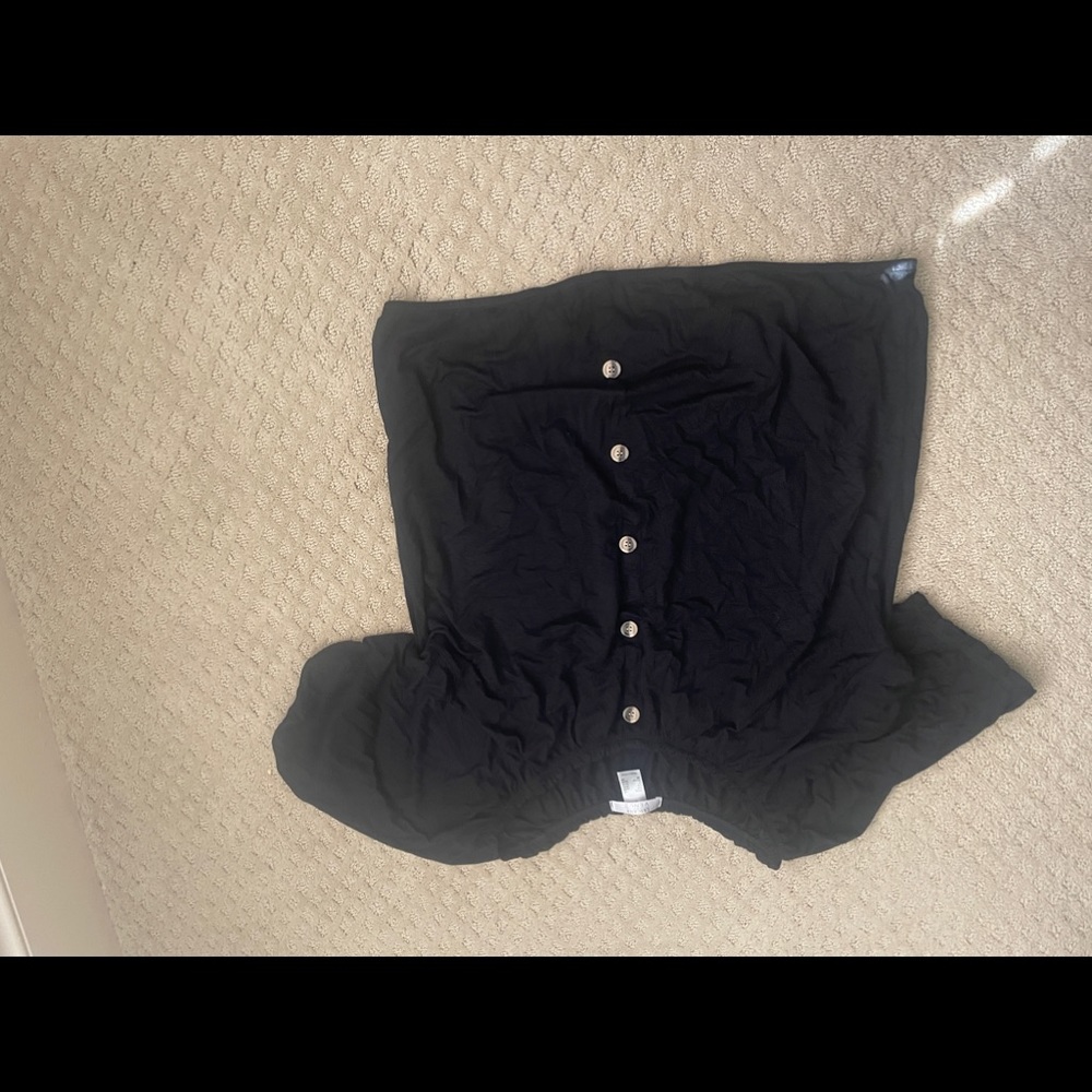 Off the shoulder button detail blouse